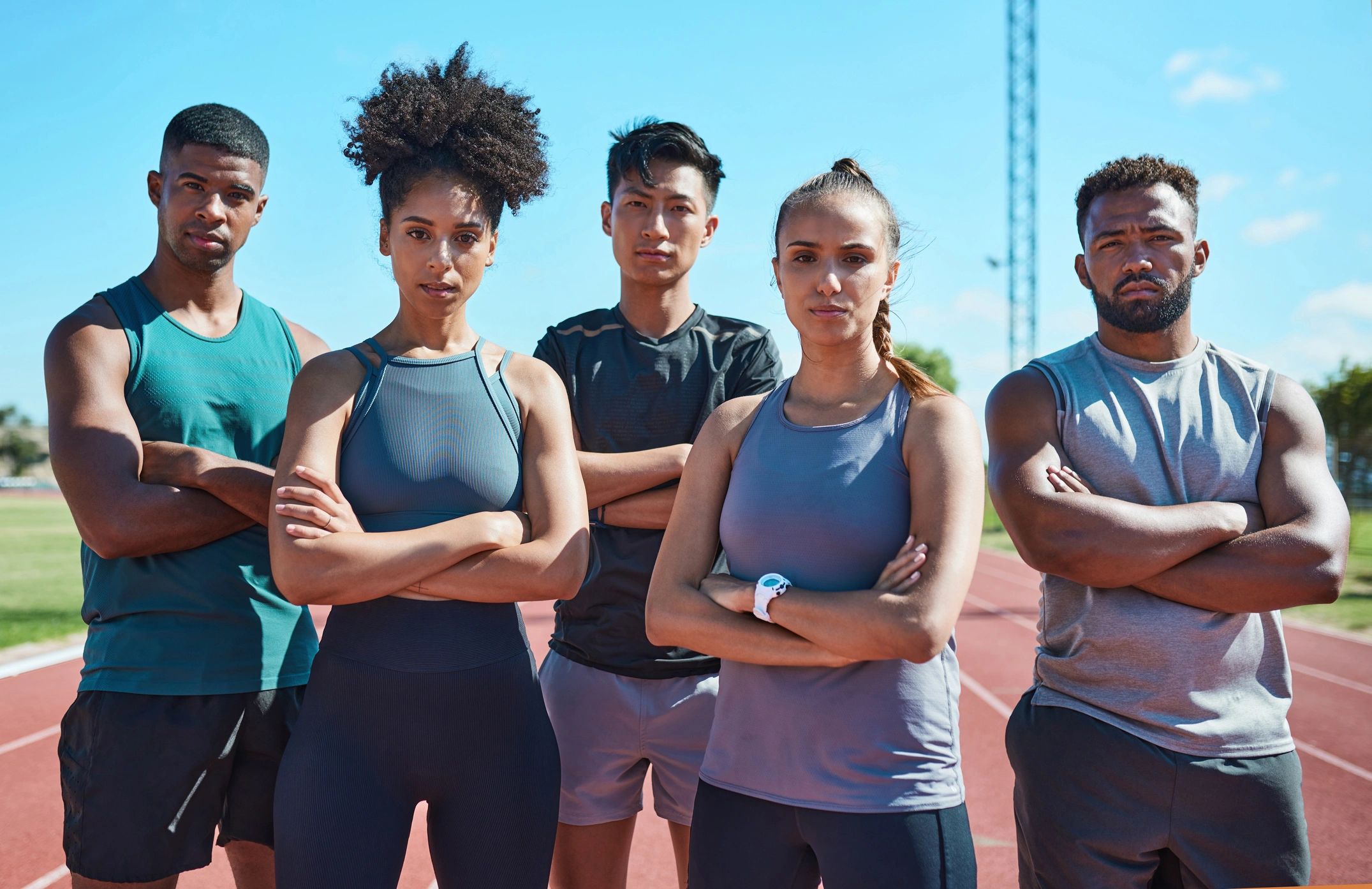 diverse athletes team